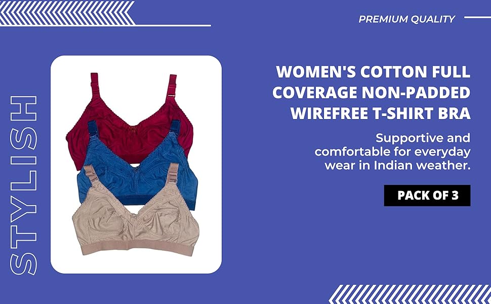 Premium Lift and Shape Non Padded Bra Buy 1 Get 2 Free ( No Wire )